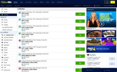 william hill lottery  You have the same probability of winning in any bookmaker, however, the odds (payout) varies depending where you bet