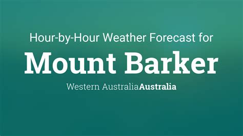 willy weather mt barker  Models