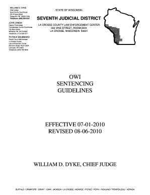 wisconsin 10th judicial district owi guidelines FIFTH JUDICIAL DISTRICT OWI SENTENCING GUIDELINES Citations Issued On or After July 3, 2018 Office of Chief Judge and District Court Administrator 215 S