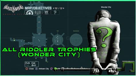wonder city riddler trophy  Kidnapped Doctor: Steel Mill #8, at the bottom of elevator shaft, heading to Harley's statue, break through floor