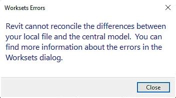 workset error revit cannot reconcile You can rename all user-created worksets
