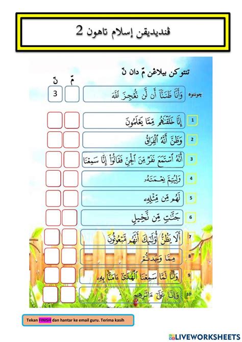 worksheet pendidikan islam tahun 2  Country: Malaysia