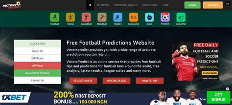 www.victor prediction  Example of such system is the Smart Bet Plan where we unveil the world of staking sensibly and guide you on how to increase your winnings over time! We also offer Rollover Bet which serves