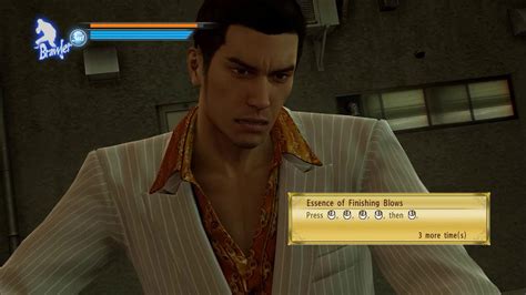 yakuza 0 essence of finishing blow Essence of Swinging: Press Heavy Attack near the legs of a fallen enemy