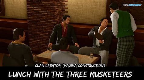 yakuza kiwami 2 dinner with three musketeers  After listening to his mix, he wants your opinion on his music