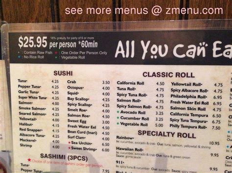 yama sushi spring mountain menu  (267) 310-3554