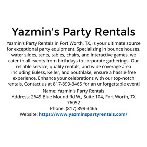 yazmins party rentals Friendly reminder, we deep clean all units before and after each use 