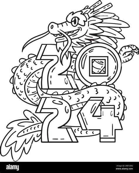 2024 Year Of The Dragon Coloring Page Chinese New Year Dragon Coloring Page - Chinese New Year Dragon Coloring Page