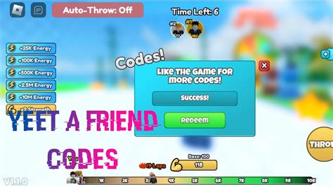yeet um amigo! codes  Reward
