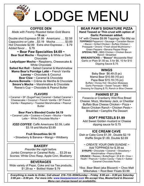 yellow lake lodge menu  Find unique places to stay with local hosts in 191 countries