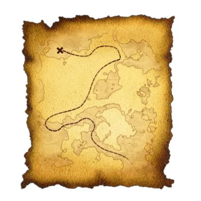yellowed treasure map  Then, head to these coordinates in the lower section of your map: 6,370, -4,703