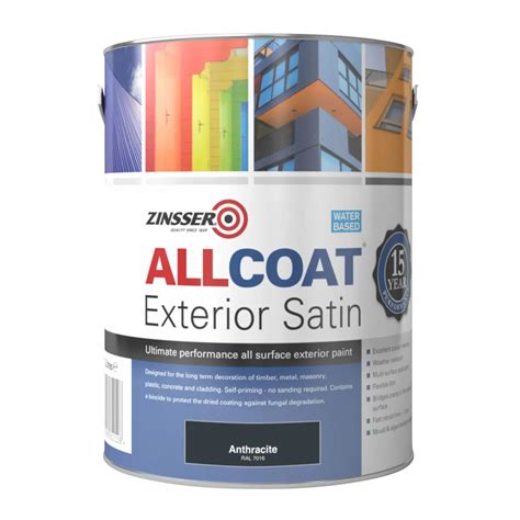 zinsser all coat anthracite grey screwfix com