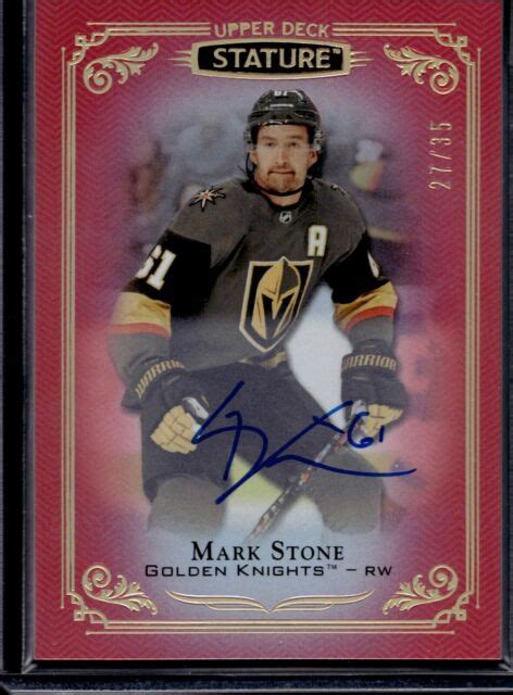 2024-20 Upper Deck Stature Mark Stone Autograph Card #35