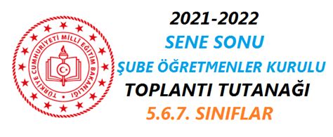 2024-2025 5-6-7-8. Sınıflar Şube Öğretmenler Kurulu Sene Sonu. 