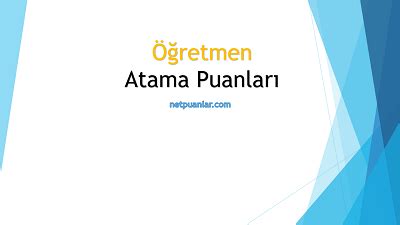 2025 İngilizce Öğretmenliği Atama Puanları Tüm dönemler.
