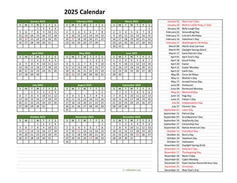 2025 Calendar Holiday Dates USA Editable Calendar Planner 2025