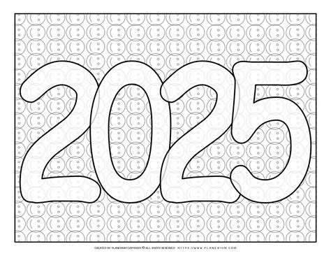 2025 Coloring Shee