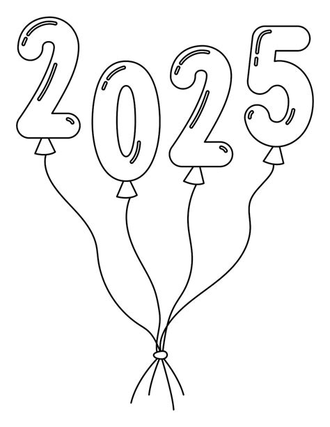2025 Coloring Sheets