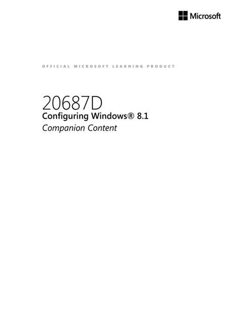 20687D Configuring Windows 8 1