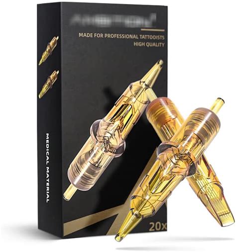 20PCS Golden 0.3MM&0.35MM Disposable Tattoo Cartridge Needles Set