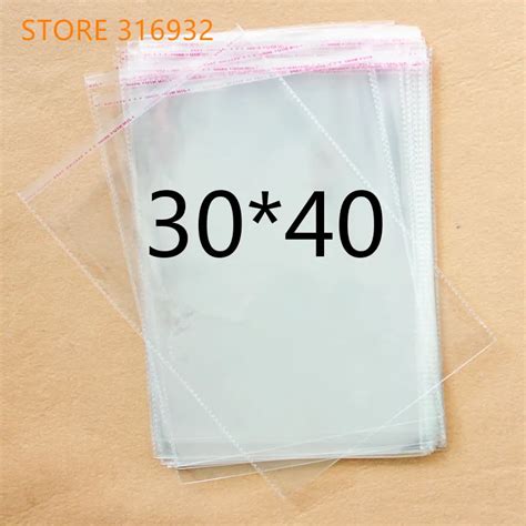 20pcs 30*40cm Transparent Self Adhesive Plastic OPP Poly Cellophane …