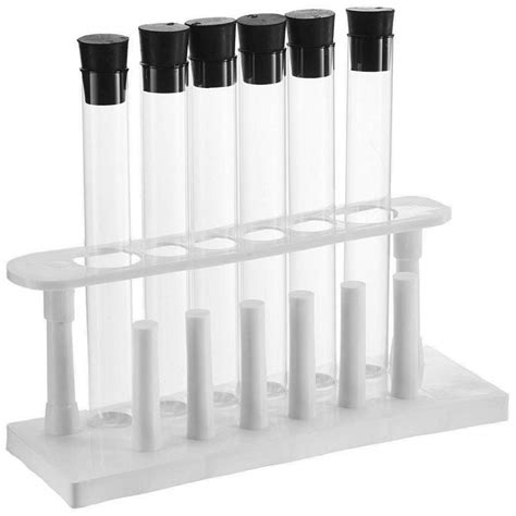 20x150mm Glass Test Tube Set with Rubber Stoppers and Plastic …