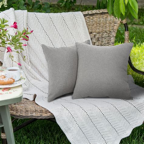 ONWAY Outdoor Pillow Covers Waterproof 20x20 Set of 2 Decorative Linen Throw Pillow Cover Beige and Black Striped Outdoor Pillows for Patio Furniture. 4.2 out of 5 stars 59. $26.99 $ 26. 99. $5.72 delivery Mon, Oct 23 . Only 9 left in stock. Outdoor Indoor Throw Pillow Cover Waterproof, Boho Black White Square Pillowcases, Decorative Geometry …. 