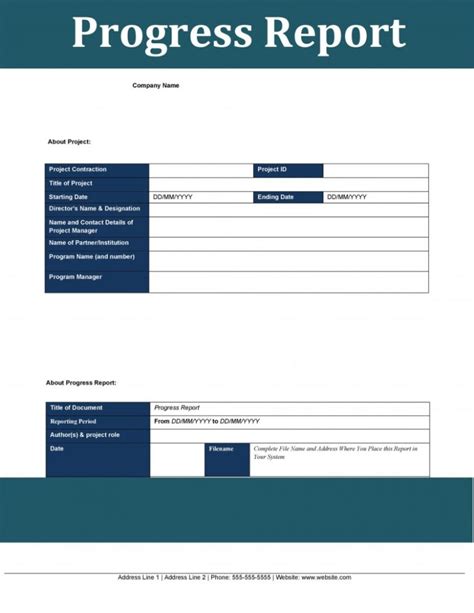 21+ Free 11+ Free Progress Report Templates Word Excel Formats