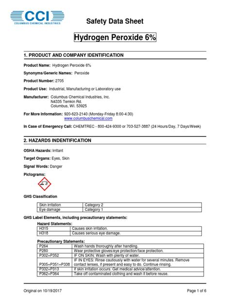 21+ Safety Data Sheet Hydrogen Peroxide PNG Best Information and Trends