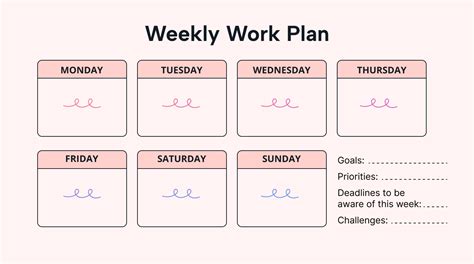 21+ Weekly Work Plan Template DocTemplates