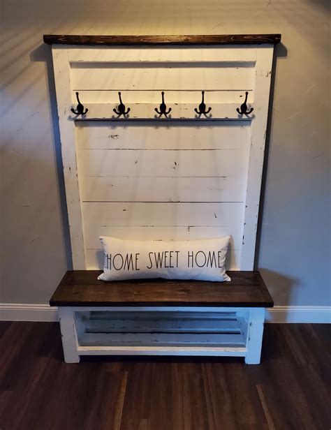 21 DIY Hall Tree Bench Projects You Can Make Today