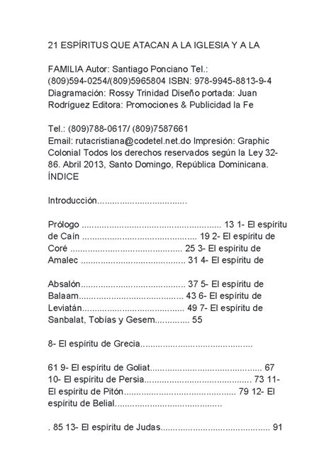 21 Espiritus Que Atacan A La Iglesia Y La Familia 3