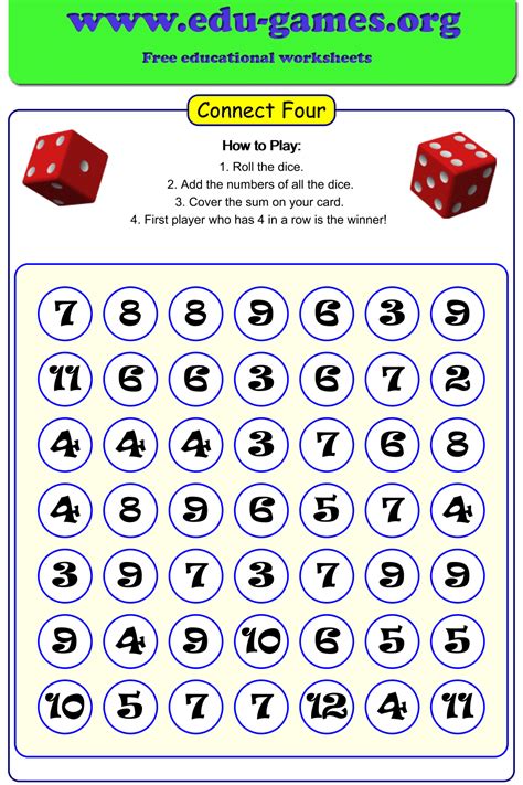 21 Fun Math Games With Dice For Kids Dice Math Worksheet 1st Grade - Dice Math Worksheet 1st Grade