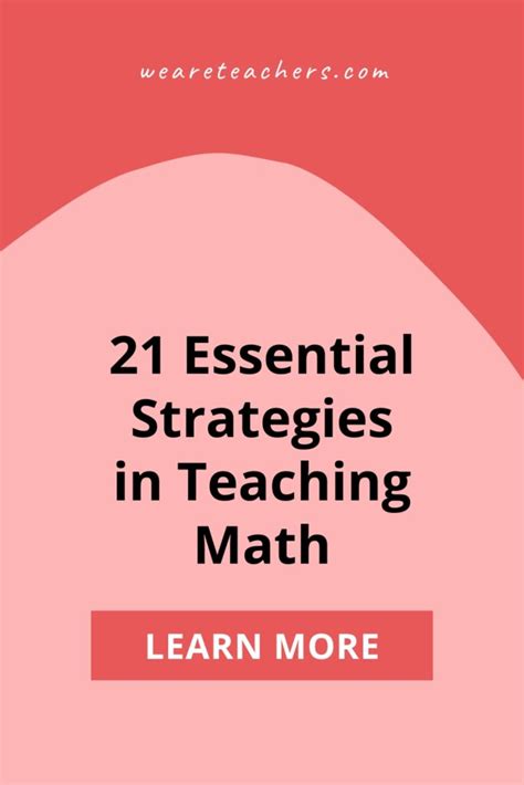 21 Strategies In Teaching Mathematics Weareteachers Thing To Math - Thing To Math