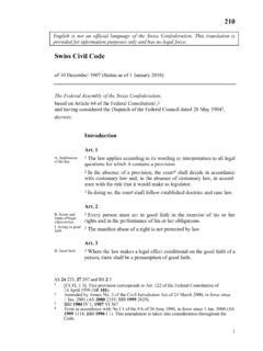 Read Online 210 Swiss Civil Code Admin 