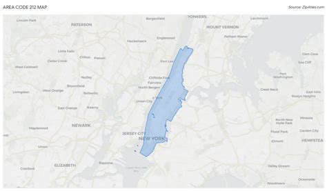 212 Area Code Zip Atlas