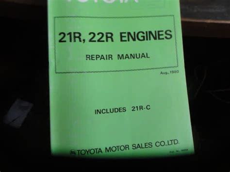 Read Online 21R Engine Manual 