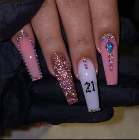 2. Birthday Nails 2023: Age Nails. Whether you’re celebrating your sweet 16 or feeling 21, YouCam Nails is the perfect place to get a manicure that shows off your next milestone birthday. Create sparkly themed nails with your age on one nail, or stick to one number per nail to bring the look together.. 