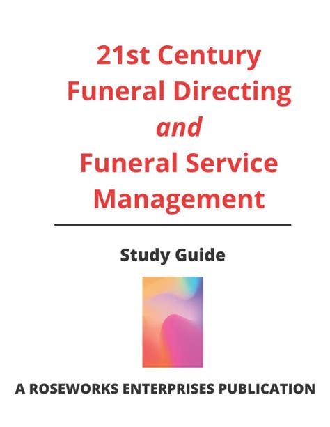 21st century funeral directing and funeral service management. .  ...
