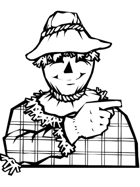 22+ Beautiful Image of Scarecrow Coloring Page Fall