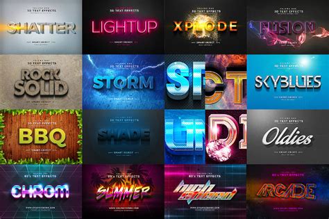 22+ Examples of 3D Text Effects for Designers PSD, AI