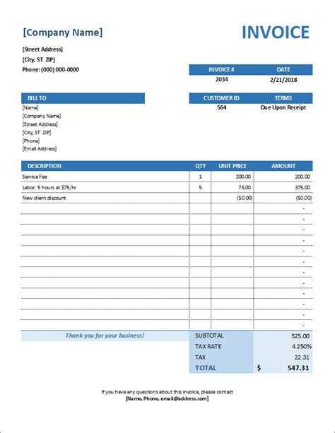 22+ Tuition Service Invoice Sample Excel Templates