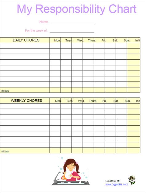 22 Chore Chart Template Free Pdf Excel Word Formats