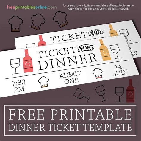 22 Dinner Ticket Templates Psd Ai Vector Eps Free Premium Templates