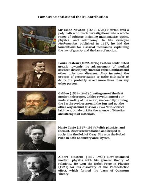 22 Famous Scientists Their Crucial Contributions And Discoveries All Science - All Science