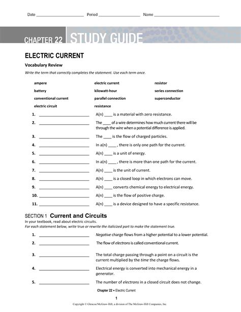22 study guide current electricity physics. - Into thin air study guide answers.