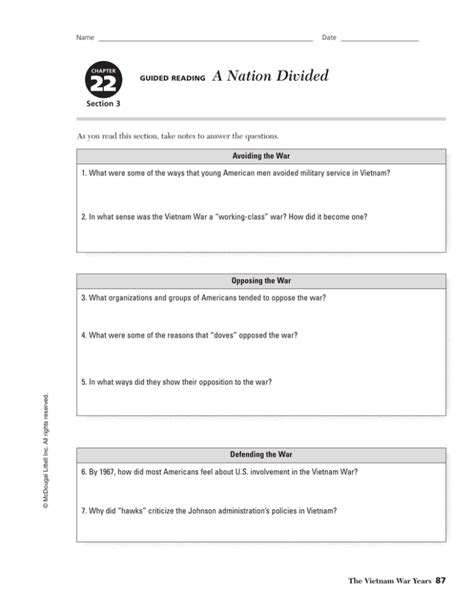 Full Download 22 Chapter Guided Reading A Nation Divided 