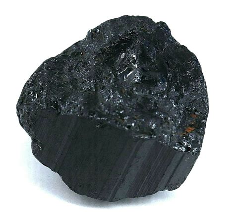 22.05 Cts Natural Black Nigerian Tourmaline Uncut Certified Gemstone Rough