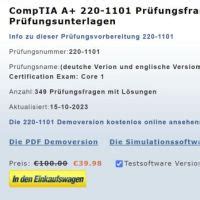 220-1101-Deutsch Online Prüfung