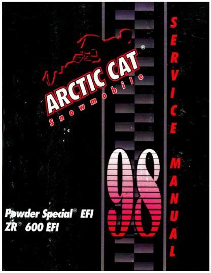 2255 723 1998 arctic cat powder special efi zr 600 efi snowmobile service manual. - Manuale di studio per esame fm.